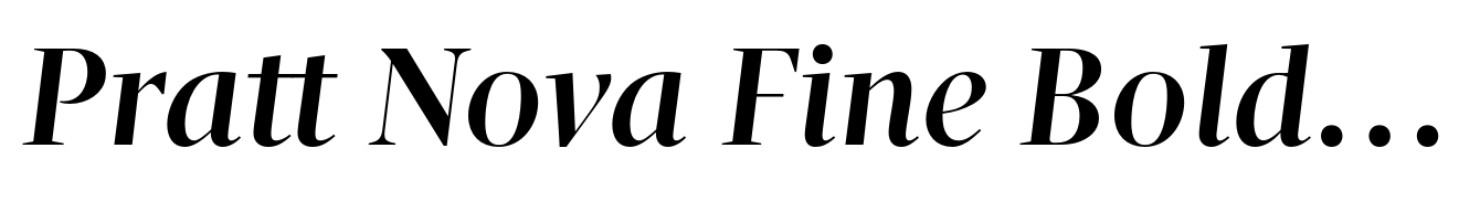 Pratt Nova Fine Bold Italic